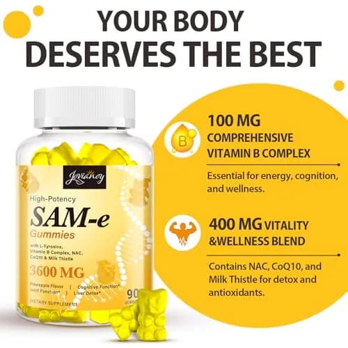 Jovianoy SAM-e Gummies with L-Tyrosine, Vitamin B Complex & NAC thumbnail 4
