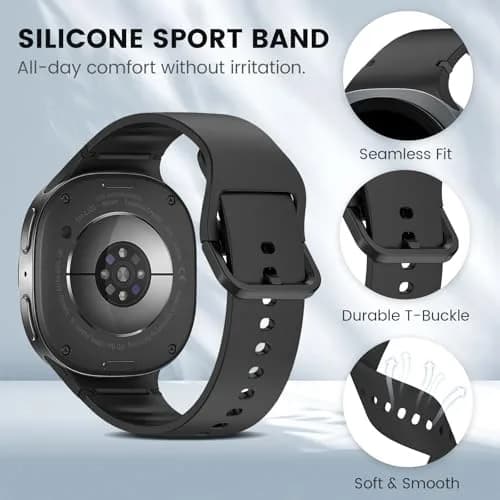 BandRain 6 Pack Silicone Sport Bands for Samsung Galaxy Watch 9/8/8 Classic 40mm 44mm 46mm | Compatible with Smartwatches thumbnail 2