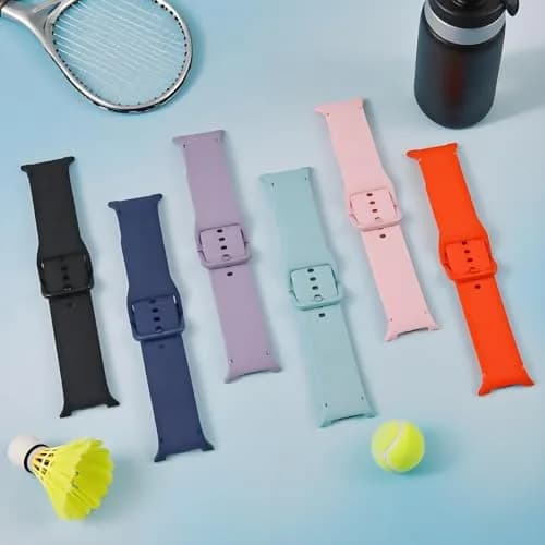 BandRain 6 Pack Silicone Sport Bands for Samsung Galaxy Watch 9/8/8 Classic 40mm 44mm 46mm | Breathable & Waterproof Wristbands thumbnail 4