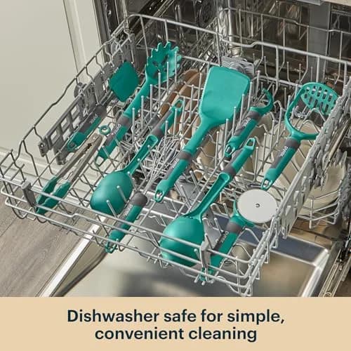 Pyrex 22-Piece Kitchen Utensil Set with Soft-Touch Handles & Heat-Resistant Tools | 22-Piece Set, Teal thumbnail 3