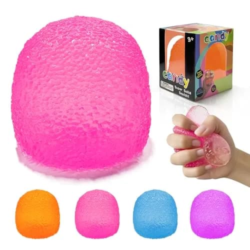 AuraGlaze Gumdrop Squishy Stress Ball 5.5 cm (2.2 in) | Non-Toxic Silicone for Kids & Adults thumbnail 1