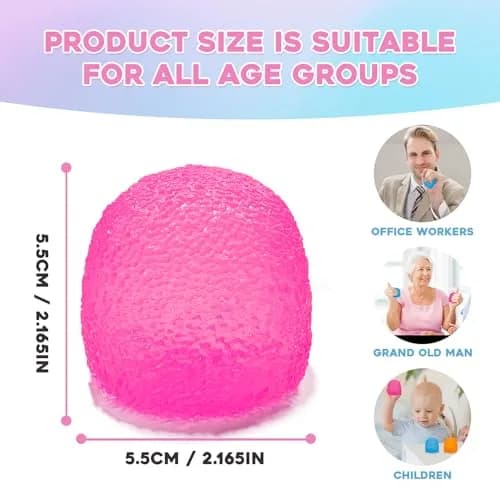 AuraGlaze Gumdrop Squishy Stress Ball 5.5 cm (2.2 in) | Non-Toxic Silicone for Kids & Adults thumbnail 2