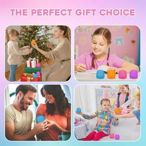 AuraGlaze Purple Gumdrop Squishy Stress Ball 5.5cm (2.2in) | Non-Toxic Sensory Toy for Kids & Adults thumbnail 5