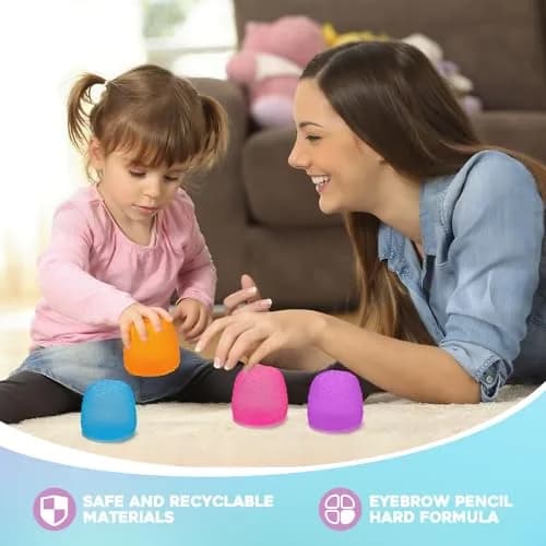 AuraGlaze Purple Gumdrop Squishy Stress Ball 5.5cm (2.2in) | Non-Toxic Sensory Toy for Kids & Adults thumbnail 3