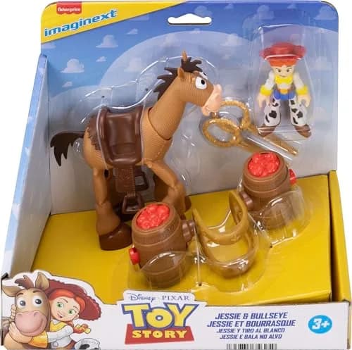 Fisher-Price Imaginext Toy Story Jessie & Bullseye Play Set 3-inch Action Figure, Bullseye Horse, Saddle & Lasso Projectiles | ASTM-Tested thumbnail 7