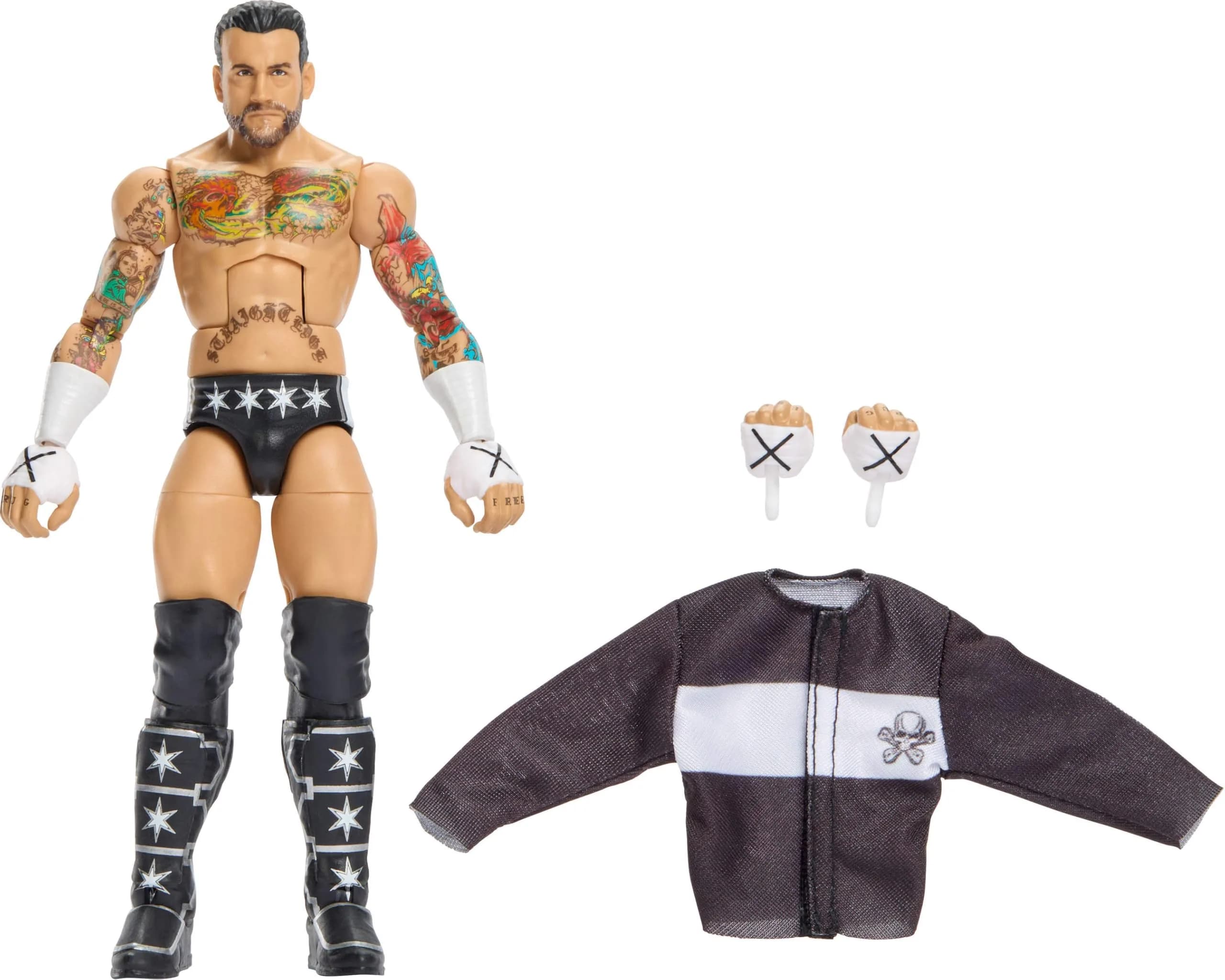 Mattel WWE Elite CM Punk Action Figure & Accessories | 6-inch Collectible with 25 Points Articulation