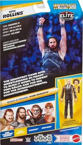 Mattel WWE Elite Collection Seth Rollins Action Figure & Accessories | Authentic WWE Superstar Toy for Kids & Collectors thumbnail 6