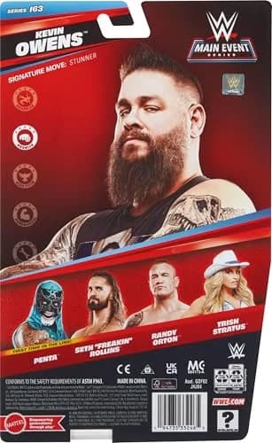 Mattel WWE Kevin Owens Action Figure 6-inch | Main Event Series with 14 Articulation Points thumbnail 6