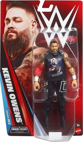Mattel WWE Kevin Owens Action Figure 6-inch | Main Event Series with 14 Articulation Points thumbnail 2