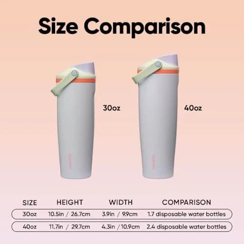 Owala FreeSip Sway Stainless Steel Water Bottle 30 oz Beach House | Triple-Layer Insulation & Travel-Friendly Design thumbnail 6
