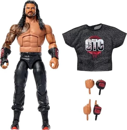 Mattel WWE Elite Roman Reigns Action Figure & Accessories | 6-inch Collectible with Articulation & Accessories thumbnail 1