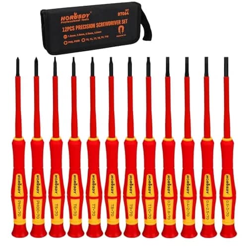 HORUSDY 12-Piece Precision Screwdriver Set | 1000V Insulated, Magnetic Tips & Rotatable Cap for Electronics & Electrical Work thumbnail 1