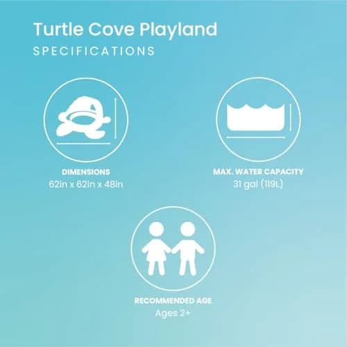 Intex Turtle Cove Playland Inflatable Paddling Pool or Ball Pit 218cm x 206cm x 97cm (86" x 81" x 38") | ASTM-Tested for Kids thumbnail 2