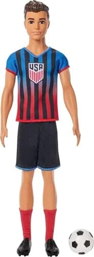 Barbie Careers USSF Soccer Player Ken Doll & Accessories | Role-Play Fun for Kids 3+ thumbnail 1