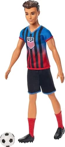 Barbie Careers USSF Soccer Player Ken Doll & Accessories | Role-Play Fun for Kids 3+ thumbnail 3