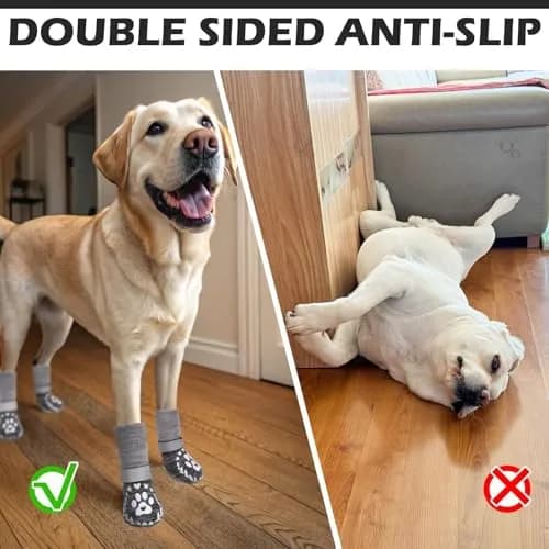 EXPAWLORER Anti-Slip Dog Socks XL (3.5in Paw Width) | Prevent Licking & Slipping on Hot Pavement & Floors thumbnail 5