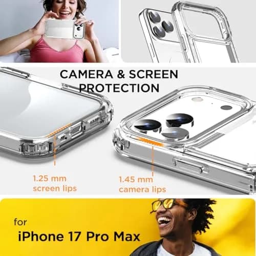 AICase for iPhone 17 Pro Max Clear,Heavy Duty 3-Layer Drop Protection | Shockproof & Anti-Yellowing thumbnail 2