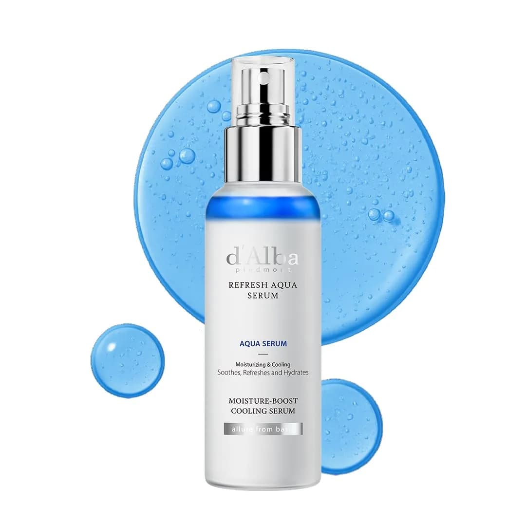 d'alba Piedmont White Truffle Refresh Aqua Serum 3.38 fl oz | Vegan, Non Comedogenic, Glow Serum