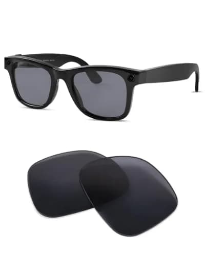 BandSmith Polarized Replacement Lenses for Ray-Ban Meta Wayfarer RW4008 & RW4012 (53mm Gray) thumbnail 1