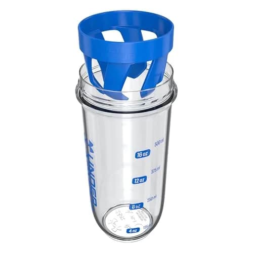 Under Armour 24oz Clarity Shaker Bottle Clear/Team Royal | Leak-Resistant & Reusable thumbnail 3