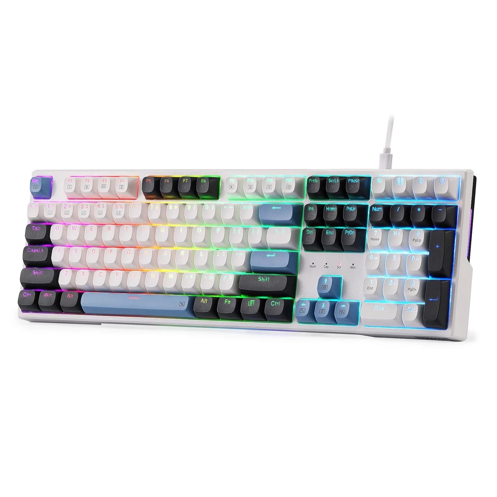 Redragon K668 Wired Gasket RGB Gaming Keyboard 108-Key Hot-Swap | Glacier Azure - main product image