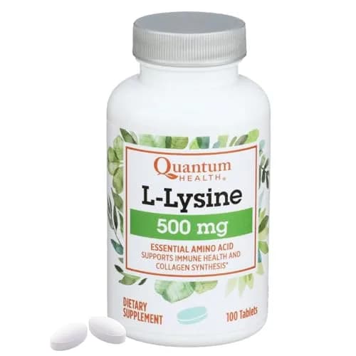Quantum L-Lysine 500 mg Essential Amino Acid Supplement | Supports Collagen, Bone & Immune Health thumbnail 1
