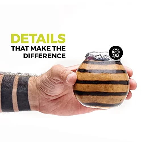 BALIBETOV Natural Gourd Yerba Mate Cup Set 200ml (7 fl oz) | Authentic Argentine Craftsmanship thumbnail 4