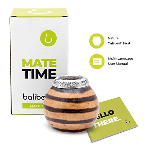 BALIBETOV Natural Gourd Yerba Mate Cup Set 200ml (7 fl oz) | Authentic Argentine Craftsmanship thumbnail 2