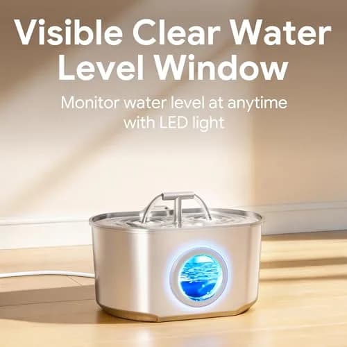 Neareal Cat Water Fountain Stainless Steel 2.2L | Quiet, Durable & Easy to Clean thumbnail 4