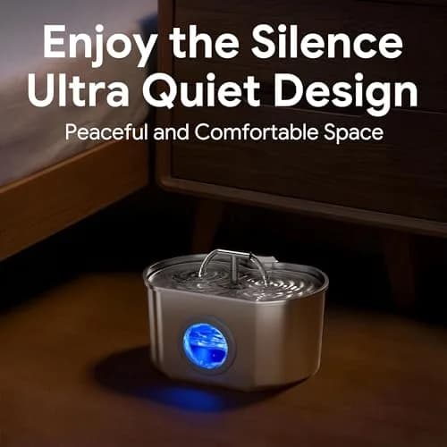 Neareal Cat Water Fountain Stainless Steel 2.2L | Quiet, Durable & Easy to Clean thumbnail 5