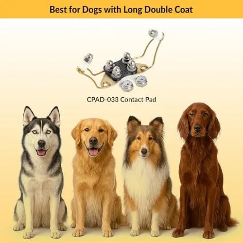 Educator CPAD-033 Winged Titanium Contact Pad for Long Hair Dogs | 1.9cm (0.75in) Length thumbnail 5