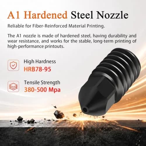 HzdaDeve A1 Mini Hotend Kit 4-Pack (0.2/0.4/0.6mm) | Precision Hardened Steel Nozzles for Bambu Lab A1/A2L Printers thumbnail 4