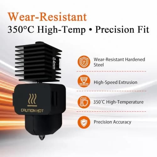 HzdaDeve A1 Mini Hotend Kit 4-Pack (0.2/0.4/0.6mm) | Precision Hardened Steel Nozzles for Bambu Lab A1/A2L Printers thumbnail 2