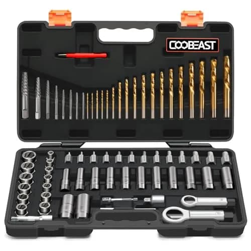 coobeast Bolt Extractor Kit 72PCS | Heavy Duty, Durable & Sharp for Broken Bolts & Screws thumbnail 1
