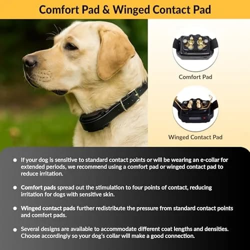 Educator CPAD-032 Winged Titanium Contact Pad | Compatible with E-Collar RX Series, Skin-Friendly Titanium, for Dogs with Moderate Hair Length thumbnail 2