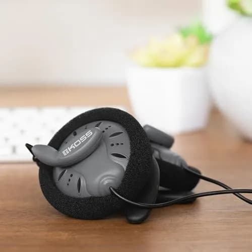 Koss KSC75 Portable On-Ear Clip Headphones, Grey | High-Fidelity Audio with Titanium Drivers thumbnail 5