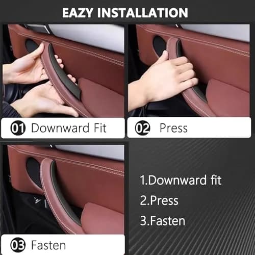 ORIVIN Black 3pcs Interior Door Handle Covers for BMW X3 F25 X4 F26 | Direct Fit Replacement thumbnail 7