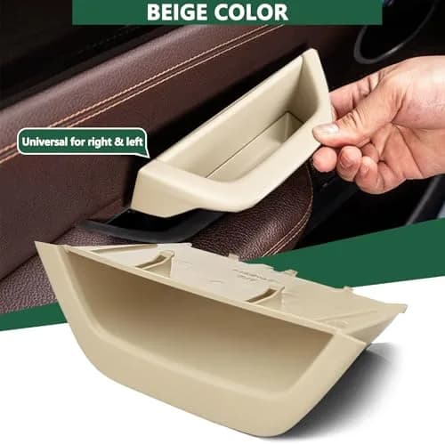 ORIVIN Door Armrest Storage Box Beige for BMW X3 F25 X4 F26 | Direct Fit Interior Handle Organizer thumbnail 2