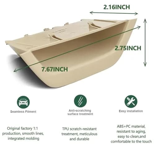 ORIVIN Door Armrest Storage Box Beige for BMW X3 F25 X4 F26 | Direct Fit Interior Handle Organizer thumbnail 3