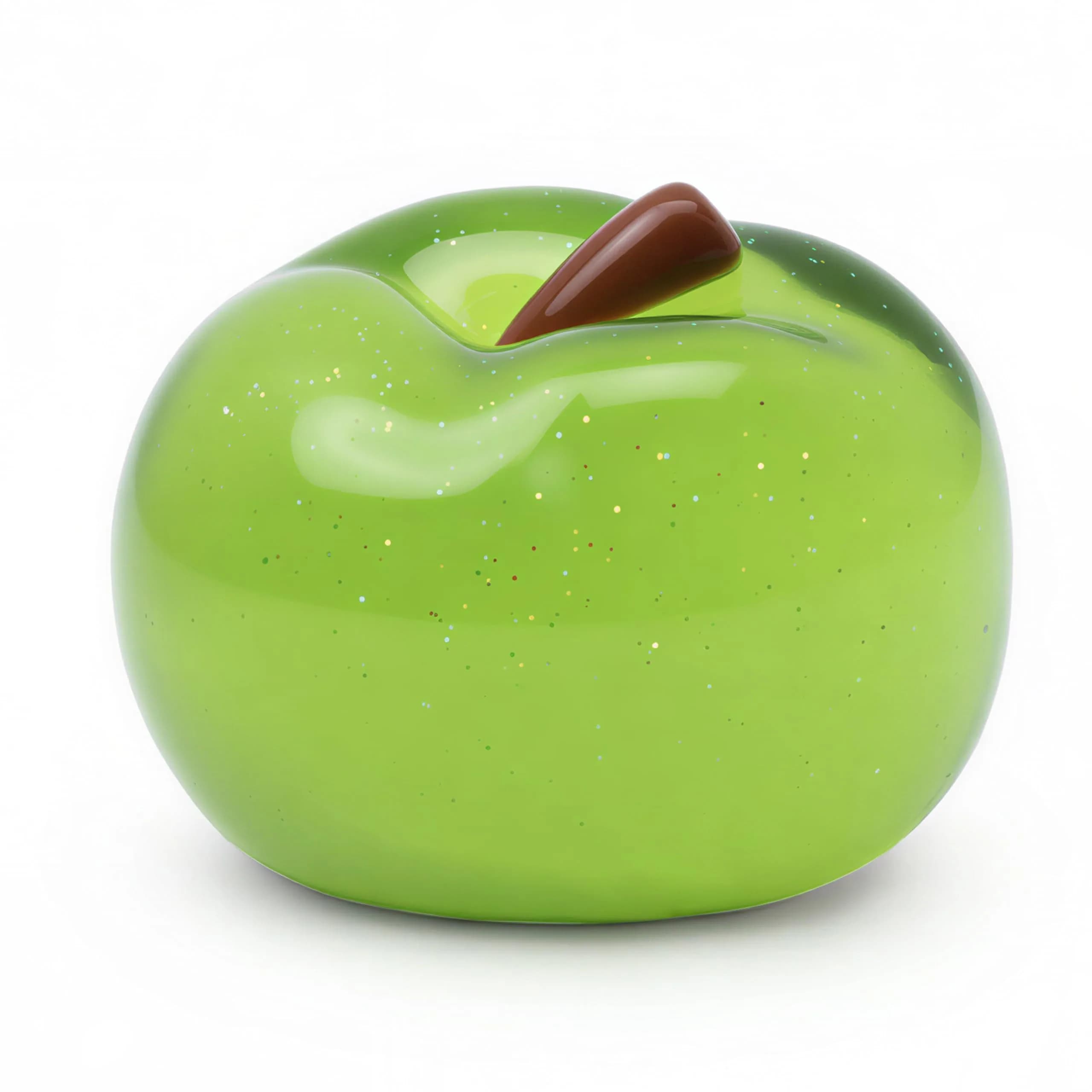 QCROAD SQUISHY Clear Apple Taba Squishy Toy 13.3cm (5.4in) | Non-Toxic Silicone Stress Fidget Toy