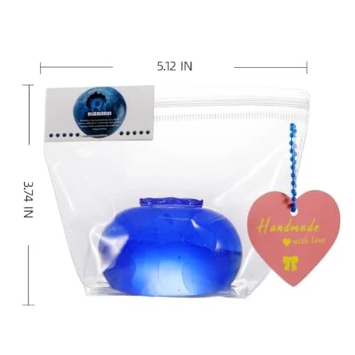 QCROAD SQUISHY Handmade Blueberry Squishy Toy 156 g (5.5 oz) | Safe Non-Toxic Jumbo Mochi Fidget Toy thumbnail 2