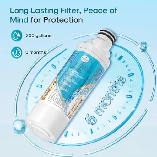 ICEPURE Alkaline LT1000PC Refrigerator Water Filter & Air Filter 3-Pack | Balances pH, Filters 200 Gallons thumbnail 7