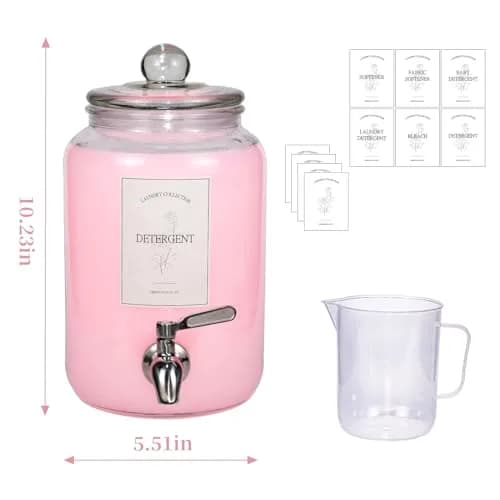 ChildLike Water Dispenser 108oz | Leak-Proof Glass Laundry Organizer thumbnail 6