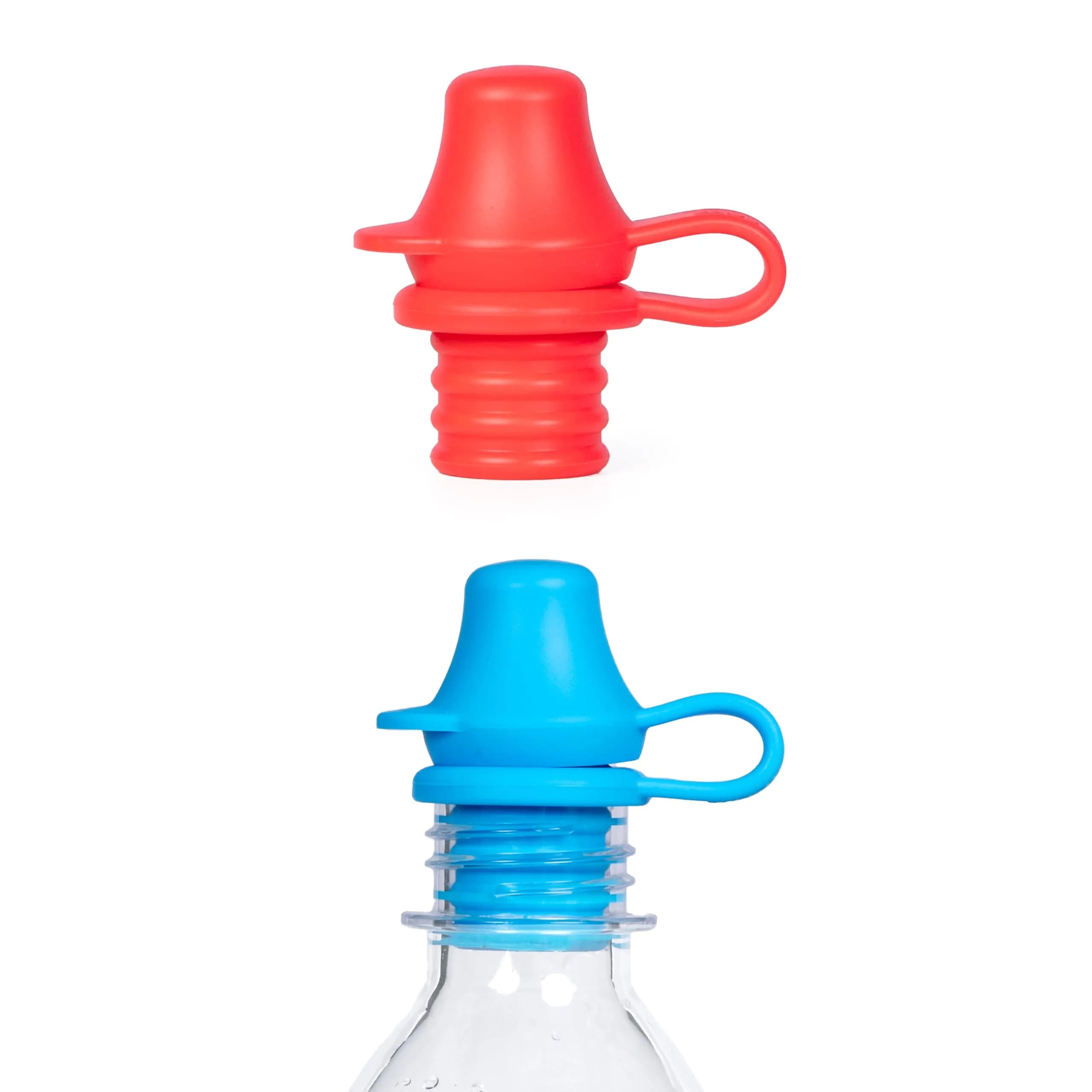 KIDDIKAP Silicone Bottle Topper 2 Pack Fits 28mm | Spill-Proof, Reusable & Dishwasher Safe - main product image