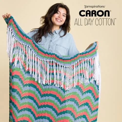 Caron All Day Cotton Prints Yarn Starling #4 Worsted 300g (10.58 oz) | 100% Mercerized Cotton for Crochet & Knitting thumbnail 9