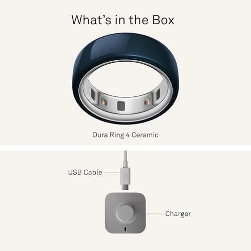 OURA Ring 4 Ceramic Midnight Size 4 | Smart Ring for Sleep, Activity, Women’s Health & AI Insights thumbnail 9