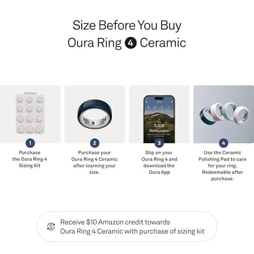 Oura Ring 4 Ceramic Smart Ring Size 9 Midnight | Tracks Sleep, Activity, Women's Health, AI Advisor thumbnail 3