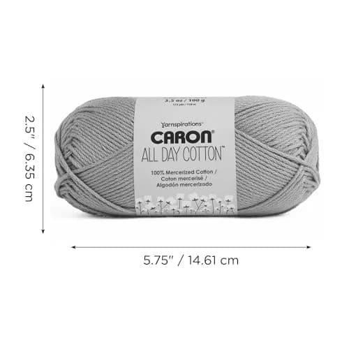 Caron All Day Cotton Prints Yarn Morning Air 100g (3.52oz) | 100% Mercerized Cotton for Crochet & Knitting thumbnail 8