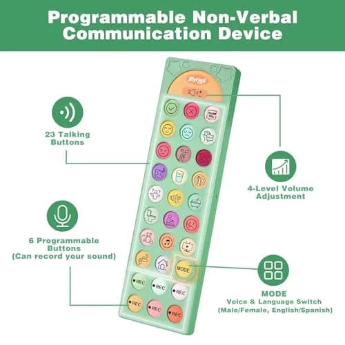 Joyreal AAC Device for Autism, Non-Verbal Communication Tool with 23 Buttons & Dual Language Support | Speech Therapy Aid for Kids & Adults thumbnail 3