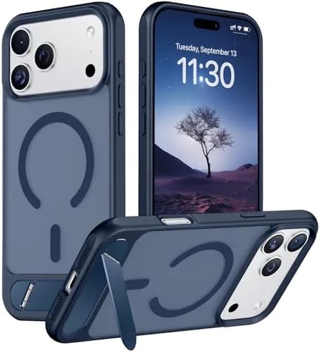 Temdan Magnetic for iPhone 18 Pro Max Case/17 Pro Max Case Stand | Slim Shockproof Translucent Matte 6.9" thumbnail 1